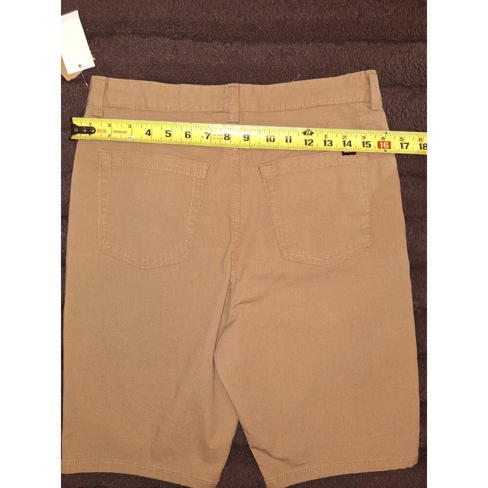 VANS brown Chino Shorts Men's Regular Fit Cotton Blend Flat Front Pockets Logo - Picture 4 of 10